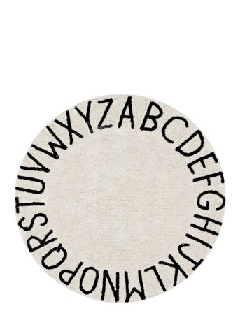 Lorena Canals | Round Abc Natural-Negro/Natural-Black | 150X 150CM