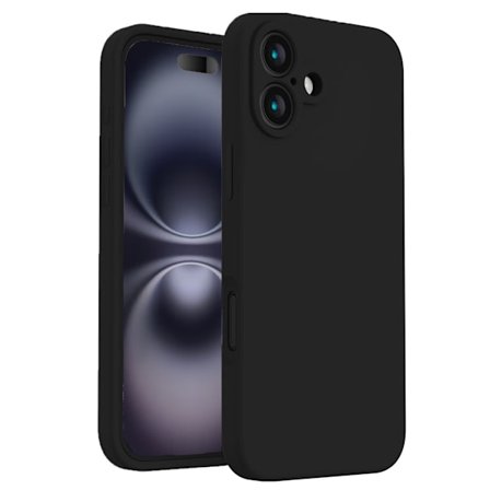 iPhone 16 Plus Matt Svart Skal - Med Kameraskydd