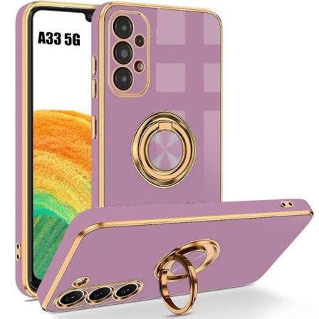 Coque - BOOLING - för Samsung Galaxy A33 5G - Stötabsorberande - Flytande Silikon - Rotationsstöd