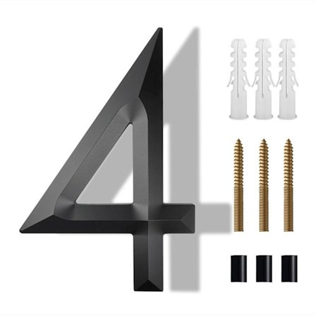 8" flytande husnummer Moderna husnummer 4 4