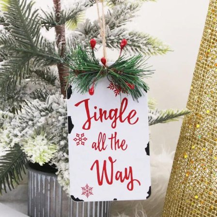 Kreativ Julskylt i Järn Kan Hängas DIY Jul Välkomstkort Fönsterdekorationer God Jul Metall Dekor Skylt Plakett