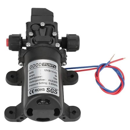 12V Vattenpump, 12 Volt Vattenpump, DC 12V 6A 70W Elektrisk Vattenpump, Självsugande Vattenpump - Högt Tryck, 12V Pump(FQ)