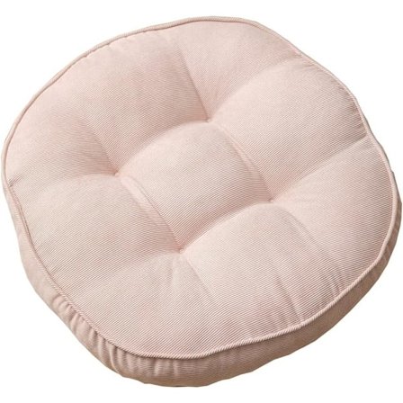 Sammet Rund Stolpute Stor Solid Puff Tuftet Tykk Meditasjonspute Tatami Gulv Stolpute, 22x22 Tommer, Rosa