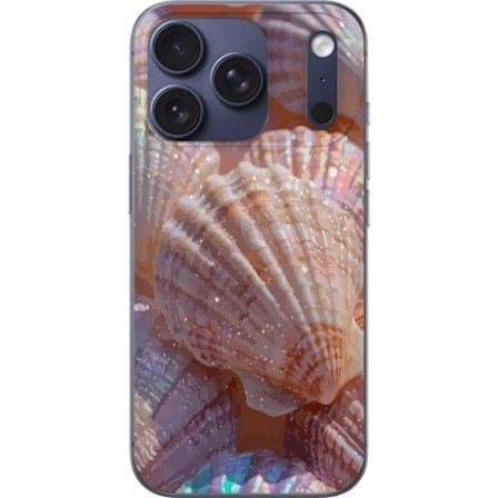 Kompatibel Mobilcover til Apple iPhone 17 Pro Glitrende muslingeskaller i pastelfarver, hav-inspireret design med glimmer og glans, der fanger følelse