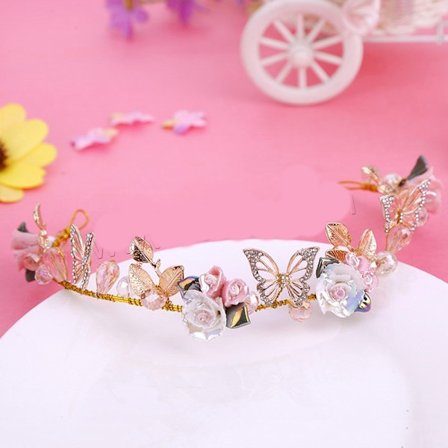 Kristall bryllup hårkrone tiara