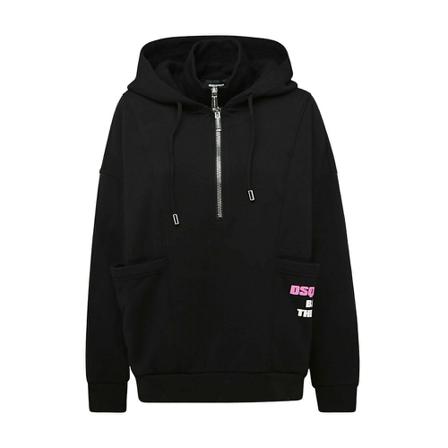 Dsquared2, Hoodies Zwart, Dames, Maat:XS