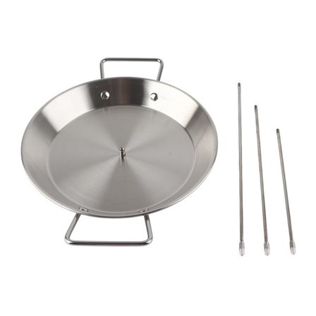 Vertikalt spyd til grill Brasiliansk vertikal spydstativ Grilltilbehør i rustfrit stål med 3 aftagelige spyd