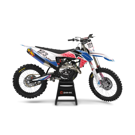 Komplet Stafferingssæt m. Nummerplader 24MX Alpinestars - Suzuki RM 85 2002-2026
