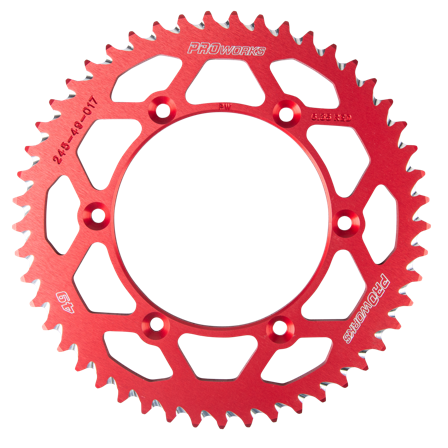 Zadní Rozeta Proworks Aluminium Červená - Fantic 450 XEF 2021-2024