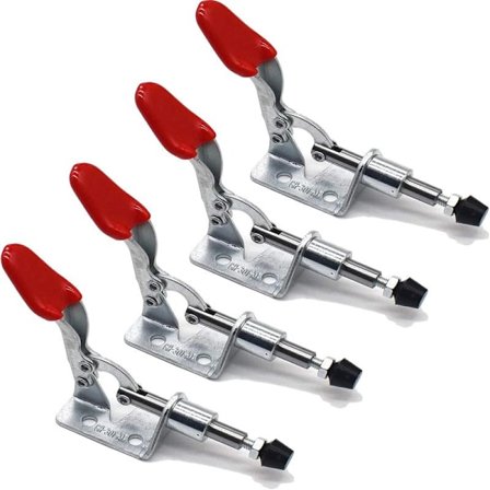 4 stk. horisontale klemmer håndværktøj med tryk-trækfunktion hurtigkobling klemme til maskindrift træbearbejdning svejsning klemkraft 45 kg
