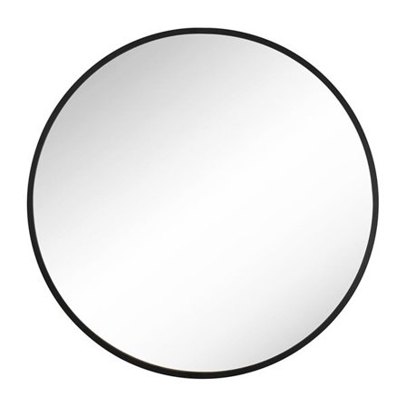 Peili Ø 61 cm, pyöreä, musta, kosteudenkestävä, alumiinikehys