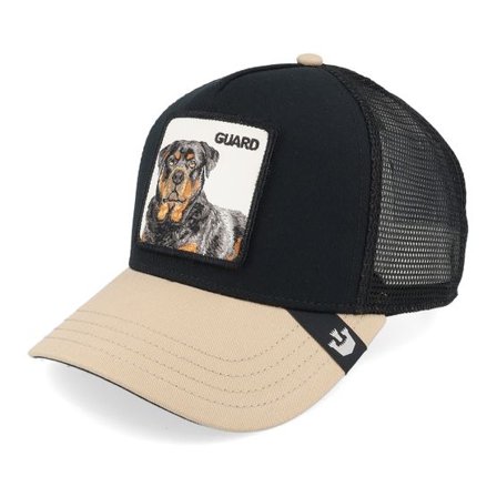 Goorin Bros. - Svart trucker Keps - The Guard Dog Seasonal Core Black/Taupe A-Frame Trucker @ Hatstore