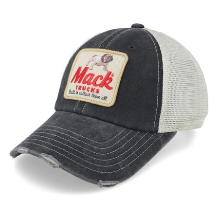 American Needle - Svart trucker Caps - Mack Orville Black/Stone Trucker @ Hatstore