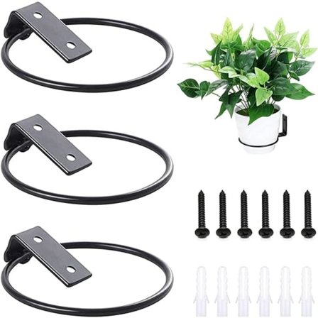 Væg Blomsterpotteholdere 3 stk Metal Væg Blomsterpotteholder Ring