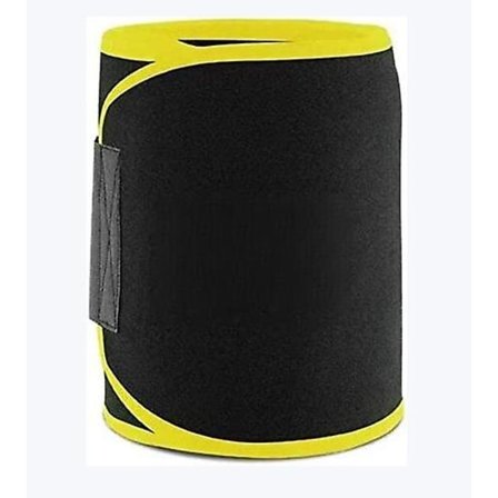 Vyötäröä muotoileva vyö, musta/keltainen, vyötäröä tukeva vyö miehille ja naisille, koko L, säädettävä tuki kuntoiluun