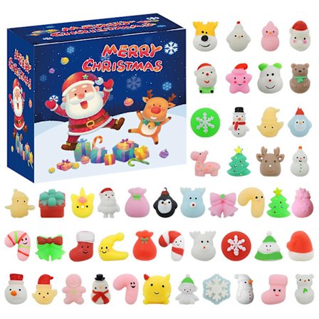 48 stk. Squishy legetøj blind box mini juleklem stressaflastningslegetøj til børn bedste gave