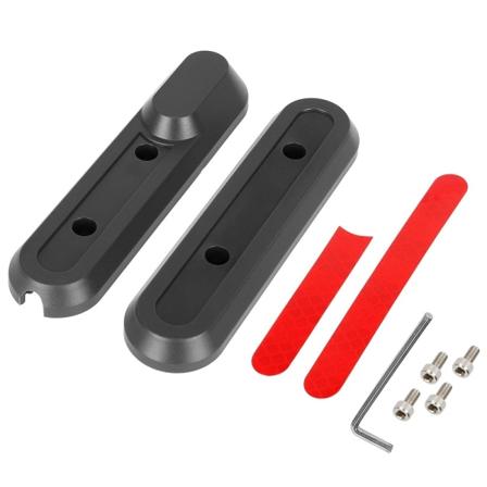Scooter Xiaomi 4 Prolle etupyörän koristesuoja + heijastimet Black