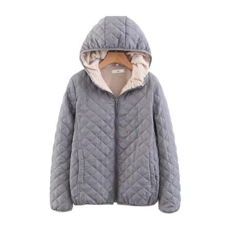Kvinnor Enfärgad Med Fickor Hoodjacka Front Zip Coat