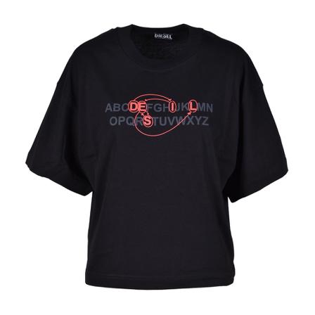 Diesel, T-Shirts Zwart, Dames, Maat:S