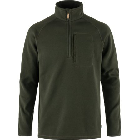 Fjällräven Övik Fleece Half Zip XS - male - Deep Forest - Fleece