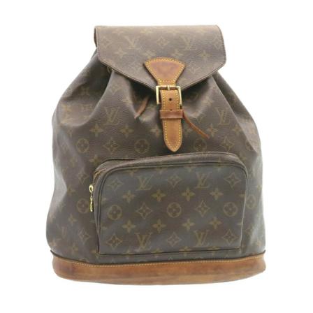 Louis Vuitton Vintage, Pre-owned Montsouris GM Bruin, Dames, Maat:ONE Size,leer
