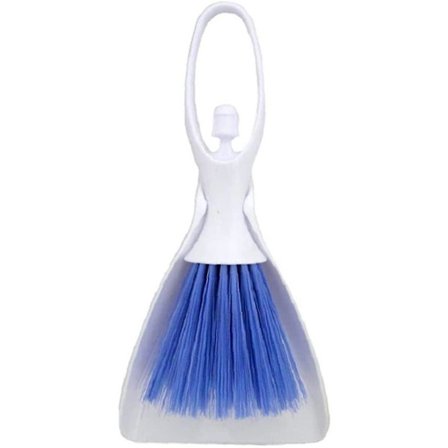 Mini Kostesæt med Støvskovl i Plastik - Ballerina-Form - Håndkost til Rengøring af Bil, Computer osv.