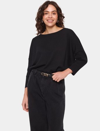 Saint Tropez A2561, Milasz R-Neck Pullover - Black - L