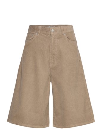 Weekday Astro Loose Baggy Corduroy Shorts - Brown - 28