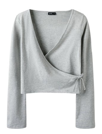 Nlfbenedicte Short Tie Top Grey LMTD