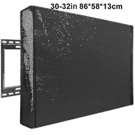 TV-cover til 30-32 tommer, vejrbestandigt og støvtæt (sort)