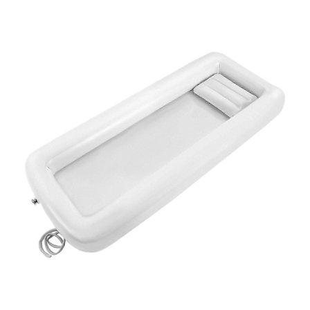 195x90cm Eldre Dusjseng Sammenleggbart Oppblåsbart Badekar for Voksne