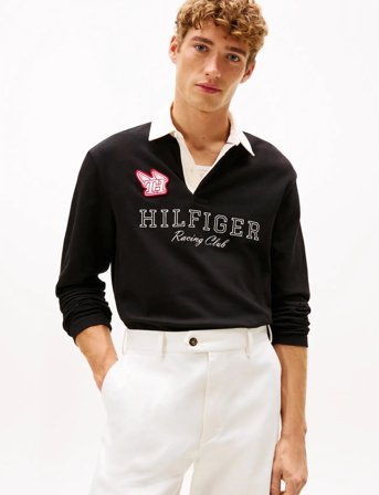 Tommy Hilfiger Ls Athleisure Rugby Polo - Black - S