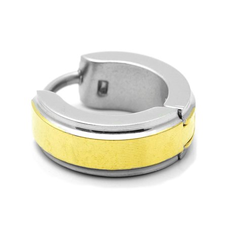 Sentio | Boucle d'oreille en acier chirurgical brossé & couleur or pour hommes