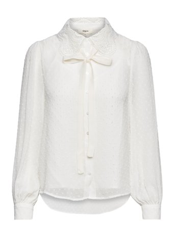 Lovely Bluse Langermet Hvit SUNCOO Paris*Betinget Tilbud