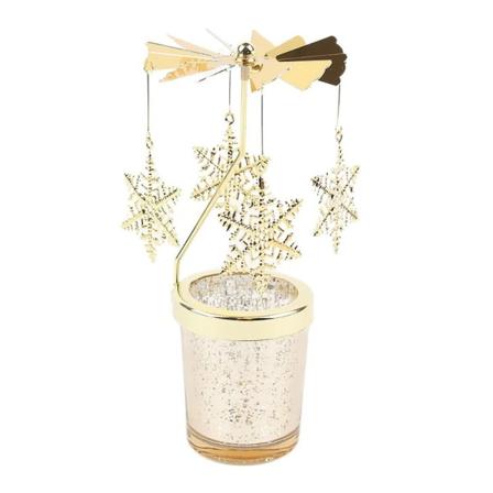 Telysholder Roterende Spinnende lysestake SNØFLÅN Snowflakes