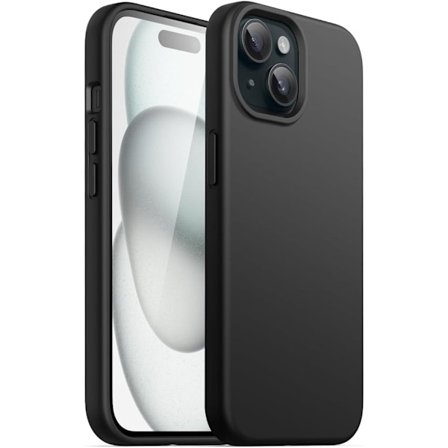 iPhone 15 Plus Matt Svart Skal