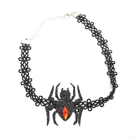 Rose Spider Diadem Halloween Spider Choker Rose Halocrown Diadem Goth Bat Diadem Gothic Diadem Goth Choker (FMY)