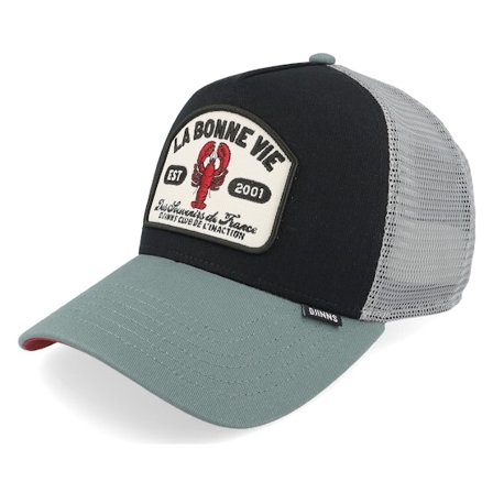Djinns - Schwarz trucker Cap - Hft Cap La Bonne Vie Black/Slate/Grey A-Frame Trucker @ Hatstore