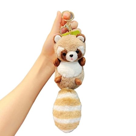 Vaskebjørn plysj nøkkelring Vaskebjørn plysj anheng 4 4