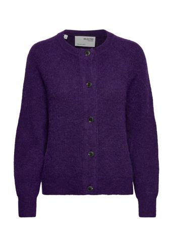 Slflulu Ls Knithort Cardigan Neuletakki Liila Selected Femme