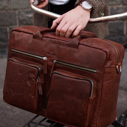 Montreal Combi Tan Leather Travel Bag for Men - Leather bags