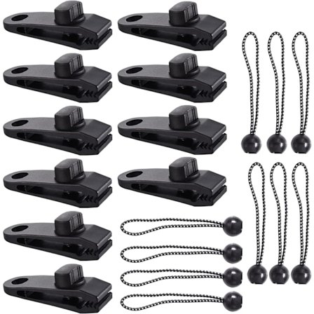 Telttarpklemme, 20 stk. presenningklemme, teltklemmer, presenningklemmer, presenningklemme markiser, krokodillemund teltklemmer til telte, 