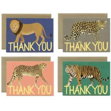 Kiitoskortit Kiitollisuustarrat 4kpl 4kpl