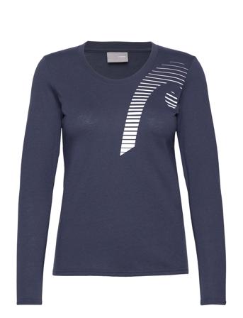Club 21 Linda Ls Women T-shirts & Tops Long-sleeved Blå Head*Betinget Tilbud