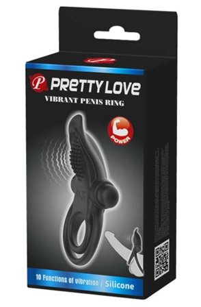 Kjøp Pretty Love Vibrant Penis Ring Black - Penisring med vibrator | God pris