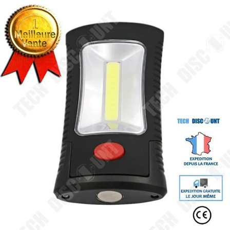 TD Portable 3 LED Lantern Light - Multifunktionell arbetsfackla Camping Ficklampa Cykel Lantern Svart