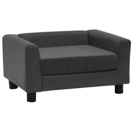 Vidaxl Hundsoffa Skumdyna Mörkgrå 60x43x30 Cm Plysch & Konstläde Grå