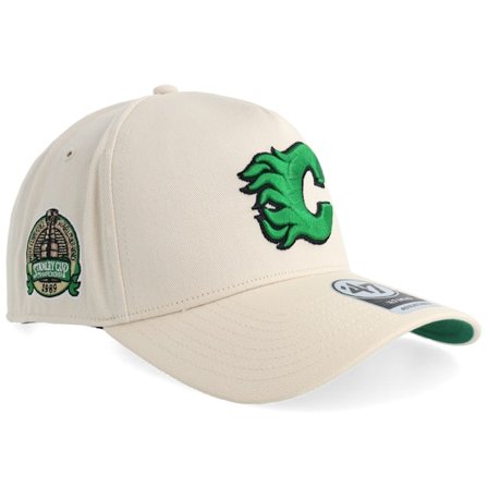 47 Brand - NHL - White - adjustable - Cap - Hatstore Exclusive x Calgary Flames Vintage Stanley Sure Shot Dt Natural A-frame Adjustable - Hatstore