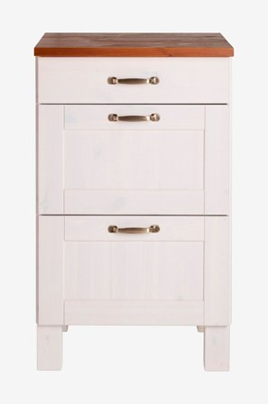 Loft24 - Säilytyskaappi Alby 60 Pieni 3 laatikkoa - Valkoinen - Kaapit - - Homeroom