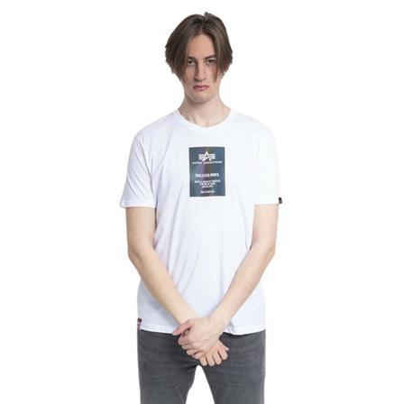 Alpha Industries, Koszulka męska Rainbow Reflective Label T 126501Rr 09 Biały, Mężczyzna, Rozmiar: L